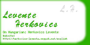 levente herkovics business card